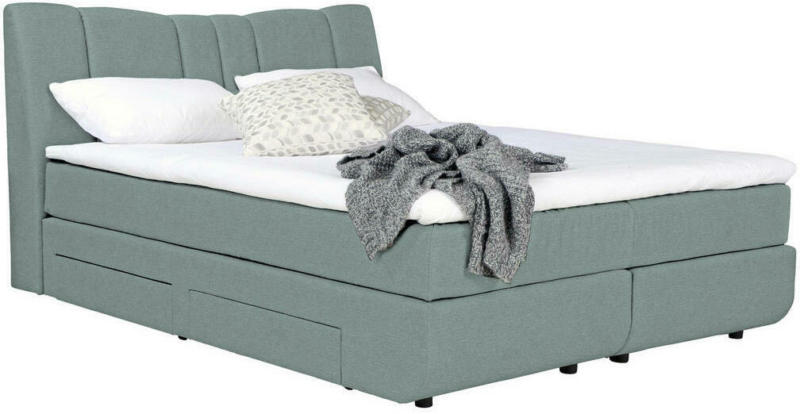 Boxspringbett 160/200 cm in Türkis