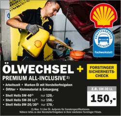 Shell Helix Ölwechsel Premium All-Inclusive  5W30 Longlife III inkl. Filter