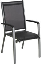 Conforama Chaise de jardin BODEGA aluminium anthracite