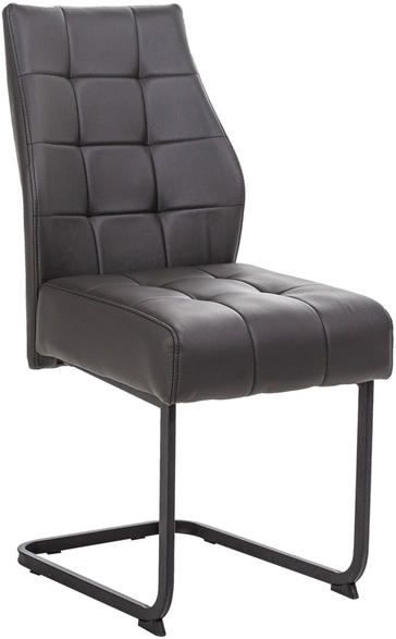 Chaise MIRJAM cuir synthétique gris