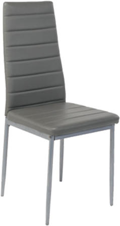 Chaise NOSA cuir synthétique gris