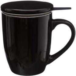 Mug filtre à thé ELSA Ø 12.2 cm porcelaine noir