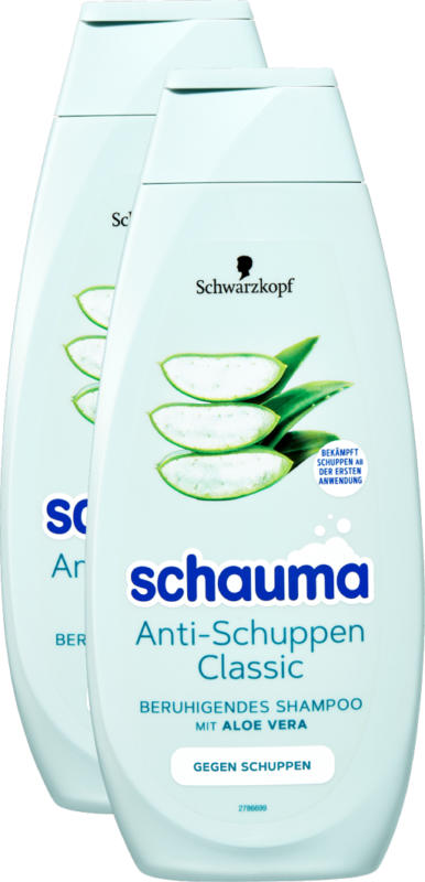 Shampooing Schauma Schwarzkopf, Antipelliculaire, 2 x 400 ml