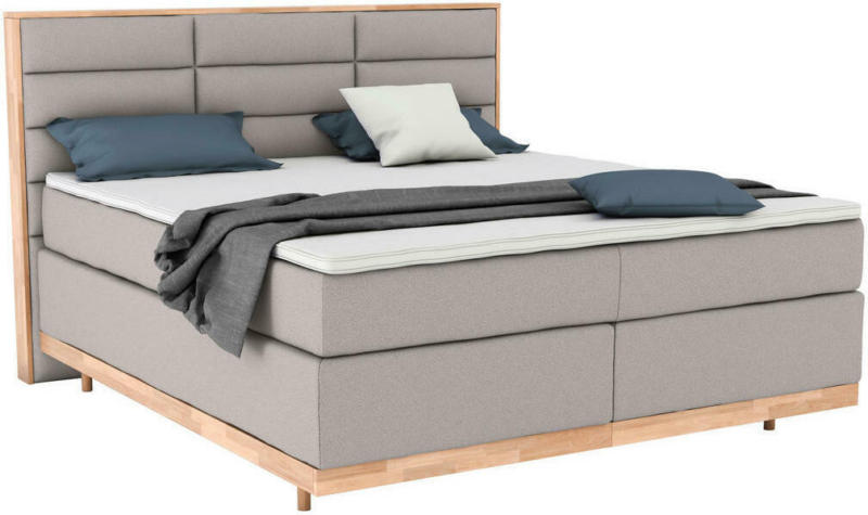 Boxspringbett 200/200 cm in Beige