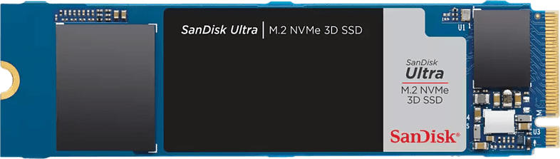 SanDisk 2TB SSD Festplatte Ultra 3D, NVMe M.2, Intern, R3500/W3300 MB/s