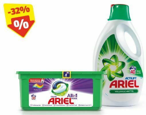 ARIEL Voll-/Colorwaschmittel, 40/30 Waschgänge