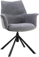 Pfister Novel - sedia con braccioli KONYA - tessuto - gris clair/gris