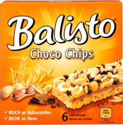 Barres aux céréales Choco Chips Balisto, 156 g