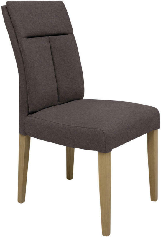 Stuhl in Holz, Textil Eichefarben, Walnussfarben