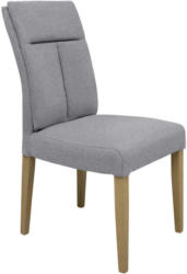 Stuhl in Holz, Textil Grau, Eichefarben