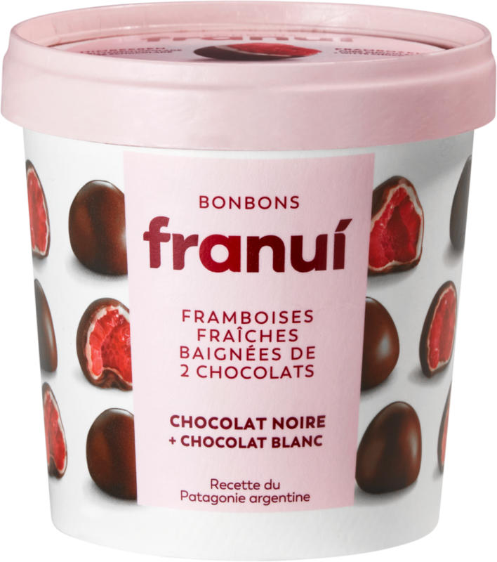 Franui Glacé, dunkle Schokolade und Himbeere, 150 g