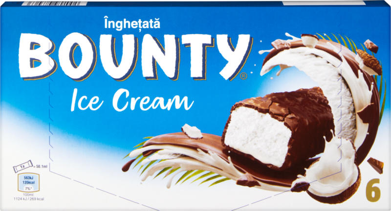 Bounty Ice Cream, 6 x 50,1 ml