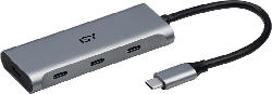 ISY Adapter IHU-5600 USB Typ-C auf 3x 3.1 Hub Silber