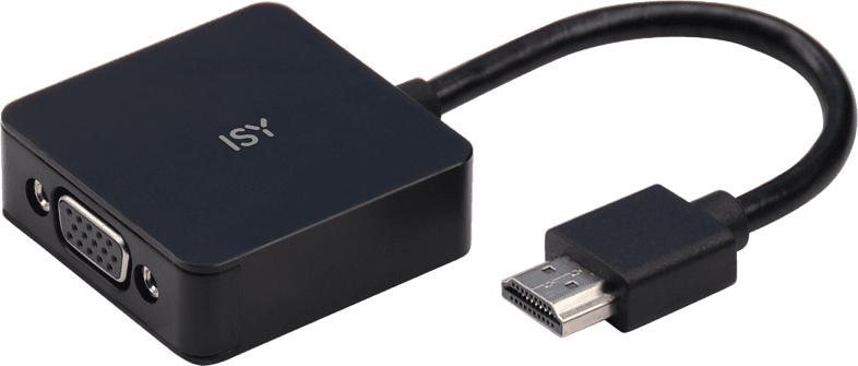 ISY Adapter IAD-1007 HDMI auf VGA und 3.5mm, FHD/60Hz, Schwarz
