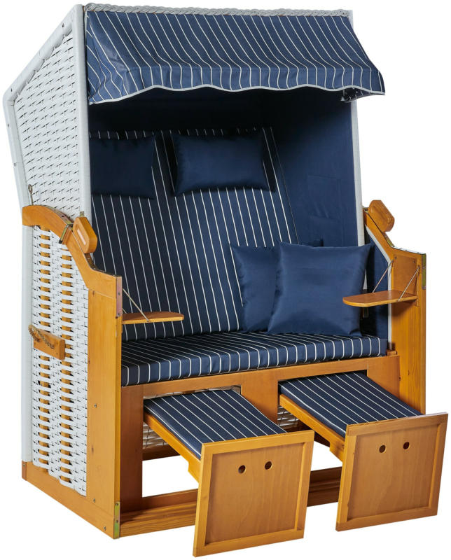 KONIFERA Strandkorb »Amrum«, BxTxH: 115x150x72 cm, 2-Sitzer
