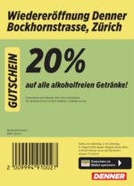 Denner Wiedereröffnung: 20% auf alkoholfreie Getränke! - bis 06.08.2022