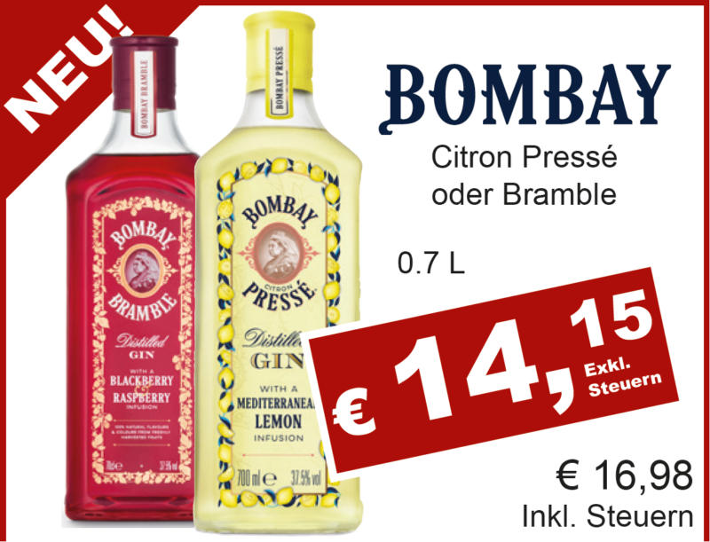 Bombay Gin Citron Press oder Bramble