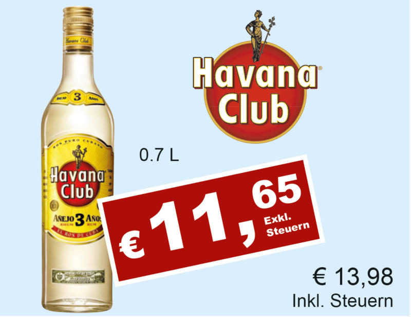 Havana Club Rum 3 jährig