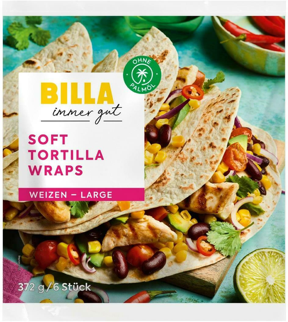 BILLA Soft Tortilla Wraps Weizen ️ Online von BILLA PLUS wogibtswas.at