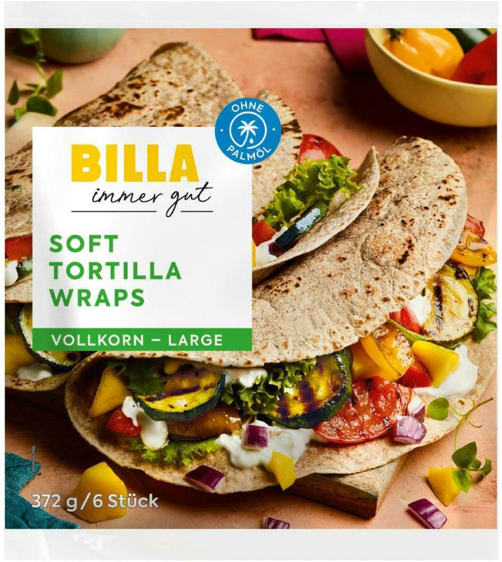 BILLA Soft Tortilla Wraps Vollkorn ️ Online von BILLA wogibtswas.at