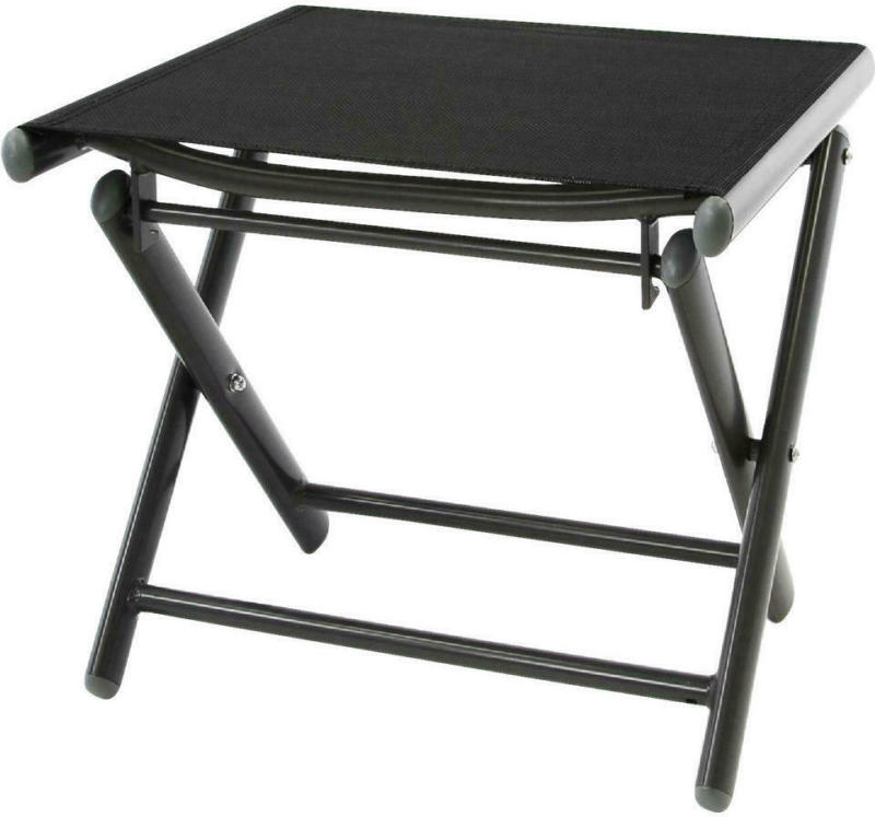 VCM Gartenhocker schwarz Aluminium B/H/T: ca. 40x40x45 cm