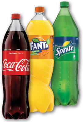 COCA COLA, FANTA, SPRITE 2,25L