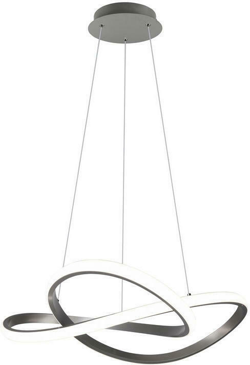 Reality Pendelleuchte R32051407 Course nickel matt weiß Metall Kunststoff H/D: ca. 150x60 cm 1.0 Brennstellen