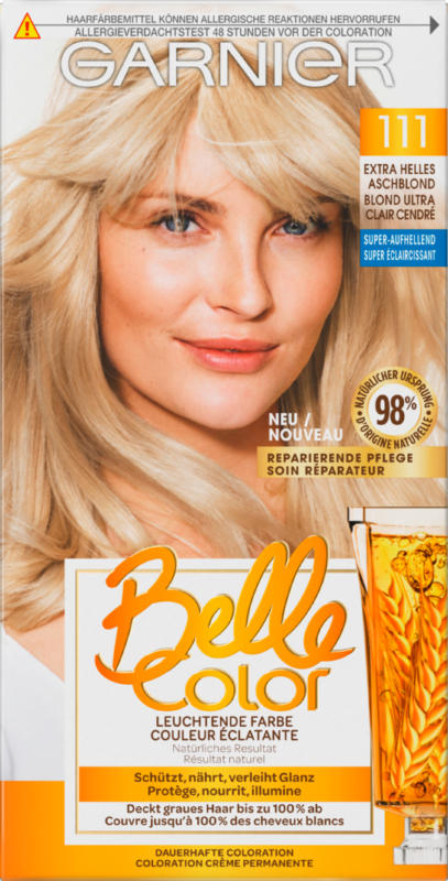 Coloration Belle Color Garnier, 111 Blond ultra clair cendré, 1 emballage