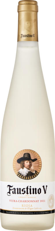 Faustino V Viura/Chardonnay DOCa Rioja, 2022, Rioja, Spanien, 75 cl