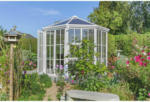 HELLWEG Baumarkt Gartenhaus „Victoria 1400“, weiß, Glas