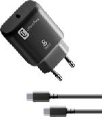 MediaMarkt CELLULAR LINE Kit Caricabatterie USB C Super Fast Charge PD 25 W - Adattatore di ricarica (Nero)