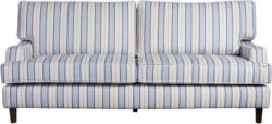 Dreisitzer-Sofa in Flachgewebe Blau, Beige