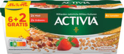 Yogurt Activia Danone, probiotico, assortiti, Cereali, Muesli, Fragola, 8 x 115 g