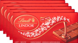 Tavoletta di cioccolata Latte Lindor Lindt, 5 x 100 g