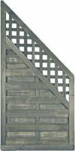 BayWa Bau- & Gartenmärkte Sichtschutzzaun „BARTEK“, Ecke, grau lasiert, 90x180/90 cm