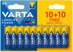 Varta Batterien Longlife AA 10 + 10 Stück -