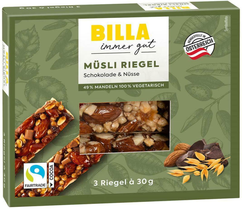 BILLA Schoko Nussriegel