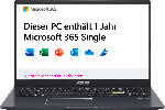 MediaMarkt Asus Notebook Vivobook Go15 mit 1Jahr M365, Celeron N4500, 4GB RAM, 128GB eMMC, 15.6Zoll FHD, PeacockBlue - bis 15.10.2022