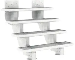 Außentreppe Pertura Petros ohne Geländer 4 Stufen 120 cm Gitterrost