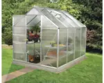 Hornbach Gewächshaus Vitavia Venus 5000 Hohlkammerplatten 4 mm inkl. Fundament 195x257 cm Aluminium