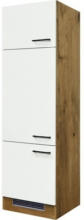 Hornbach Kühlumbauschrank Flex Well Vintea magnolia matt 60x200x57 cm mit Drehtür
