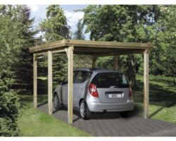 Einzelcarport weka 617 Gr. 1 inkl. Stahldach 322x512 cm kesseldruckimprägniert