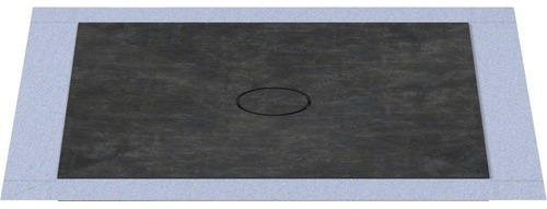 Bodengleiches Duschelement-Set Wesko Trentino 80x80x4,9 cm eisenoxid