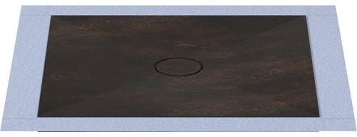 Bodengleiches Duschelement-Set Wesko Trentino 80x80x4,9 cm stahloxid