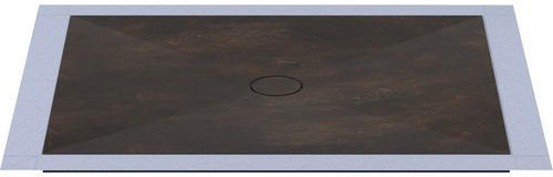 Bodengleiches Duschelement-Set Wesko Trentino 120x100x5,4 cm stahloxid
