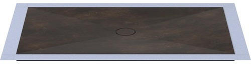 Bodengleiches Duschelement-Set Wesko Trentino 150x90x5,4 cm stahloxid