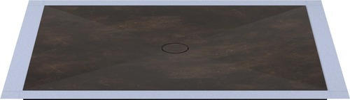 Bodengleiches Duschelement-Set Wesko Trentino 150x120x5,5 cm stahloxid