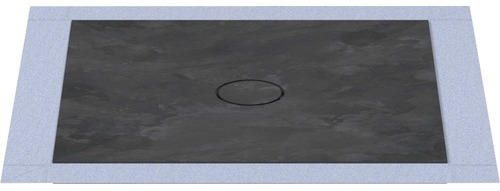 Bodengleiches Duschelement-Set Wesko Trentino 80x80x4,9 cm lavastein