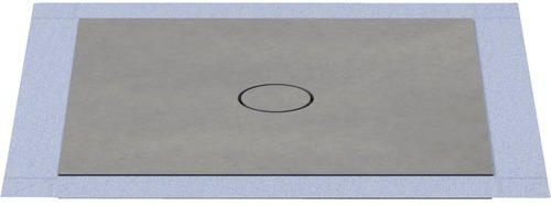 Bodengleiches Duschelement-Set Wesko Trentino 80x80x4,9 cm spaltgestein