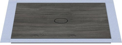 Bodengleiches Duschelement-Set Wesko Trentino 100x100x5,4 cm persische eiche